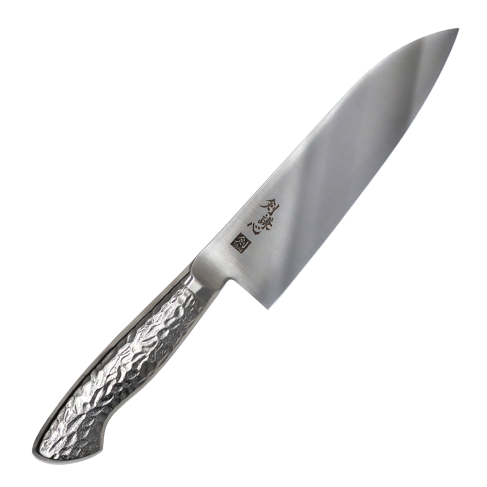 Tsurugi Kenshin Santoku Knife 180mm All Stainless Molybdenum - Vanadium Blade - 剣謙心 Tsurugi KenshinSantoku Knife